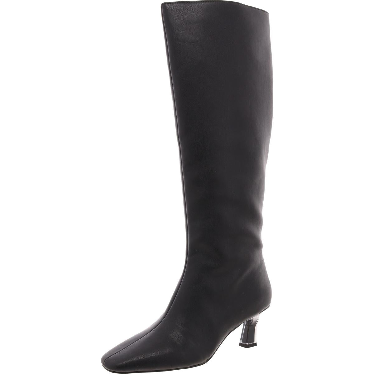 The Zaharrah kniehohe Stiefel aus Kunstleder mit Reißverschluss