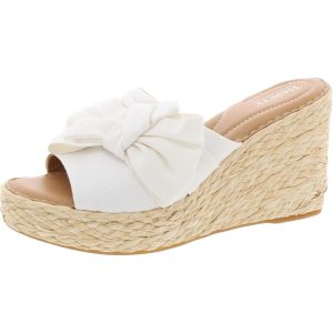 Adalia Sandalen – Canvas, Keilabsatz, Schleife