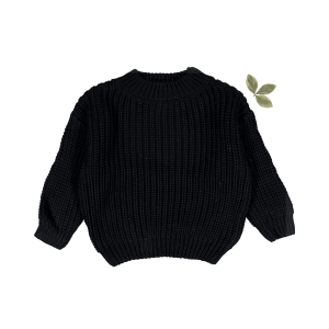 The Chunky Knit Sweater in Schwarz