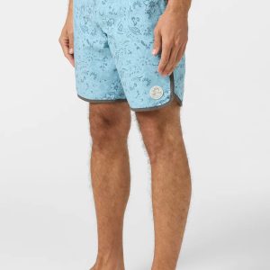 O’Neill O’Riginals Print Scallop bedruckte Herren-Boardshorts – 19 Zoll