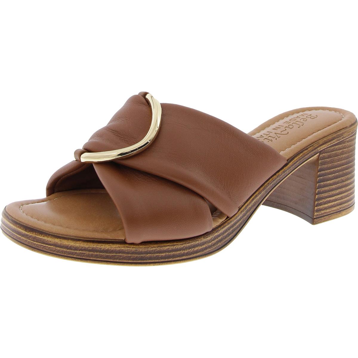 Pantoletten – Leder, Schnalle
