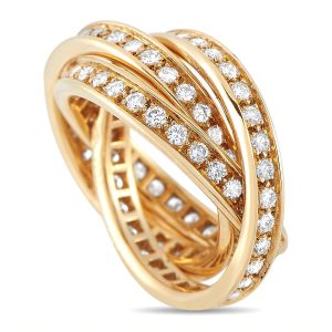 Cartier Trinity Ring aus 18-karätigem Gelbgold mit Diamanten – CA14-080724 – 7748633722940