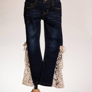 7733656485948 Jeans – dunkler Denim, Denim, Mädchen, Spitze, Glockenform
