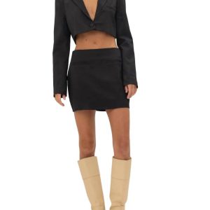 It's Just Business Blazer – verkürzt, Schwarz