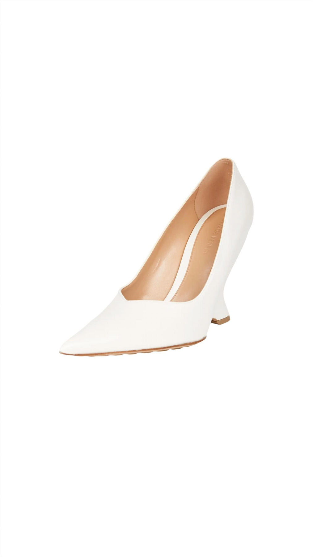 Damen-Pumps mit Keilabsatz – Weiß