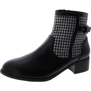Millie Stiefeletten – Kunstleder, Blockabsatz