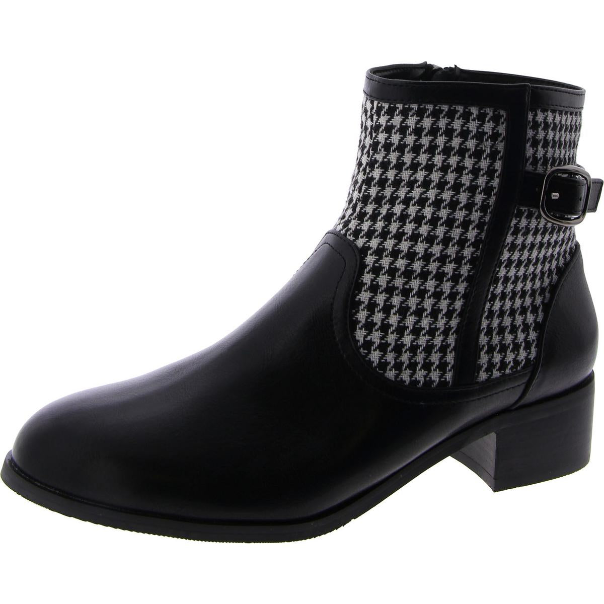 Millie Stiefeletten – Kunstleder, Blockabsatz