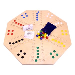 Travel Marble Chase Brettspiel-Set mit doppelseitigem Brett, 23 Zoll breit