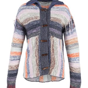 Acne Studios Karya Mouliné Strickjacke – Wolle, Streifenmuster, Mehrfarbig