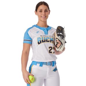 League Outfitters Custom Elite Trikot mit zwei Knöpfen und Sublimationsdruck