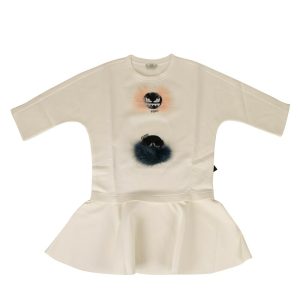 Fendi Fur Bugs Top mit Schößchen in Elfenbein