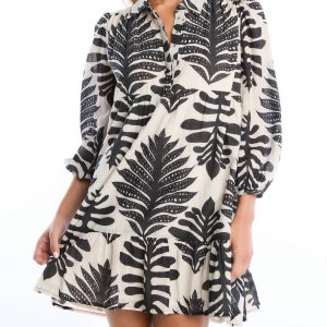 Zia Palm Kleid – Schwarz