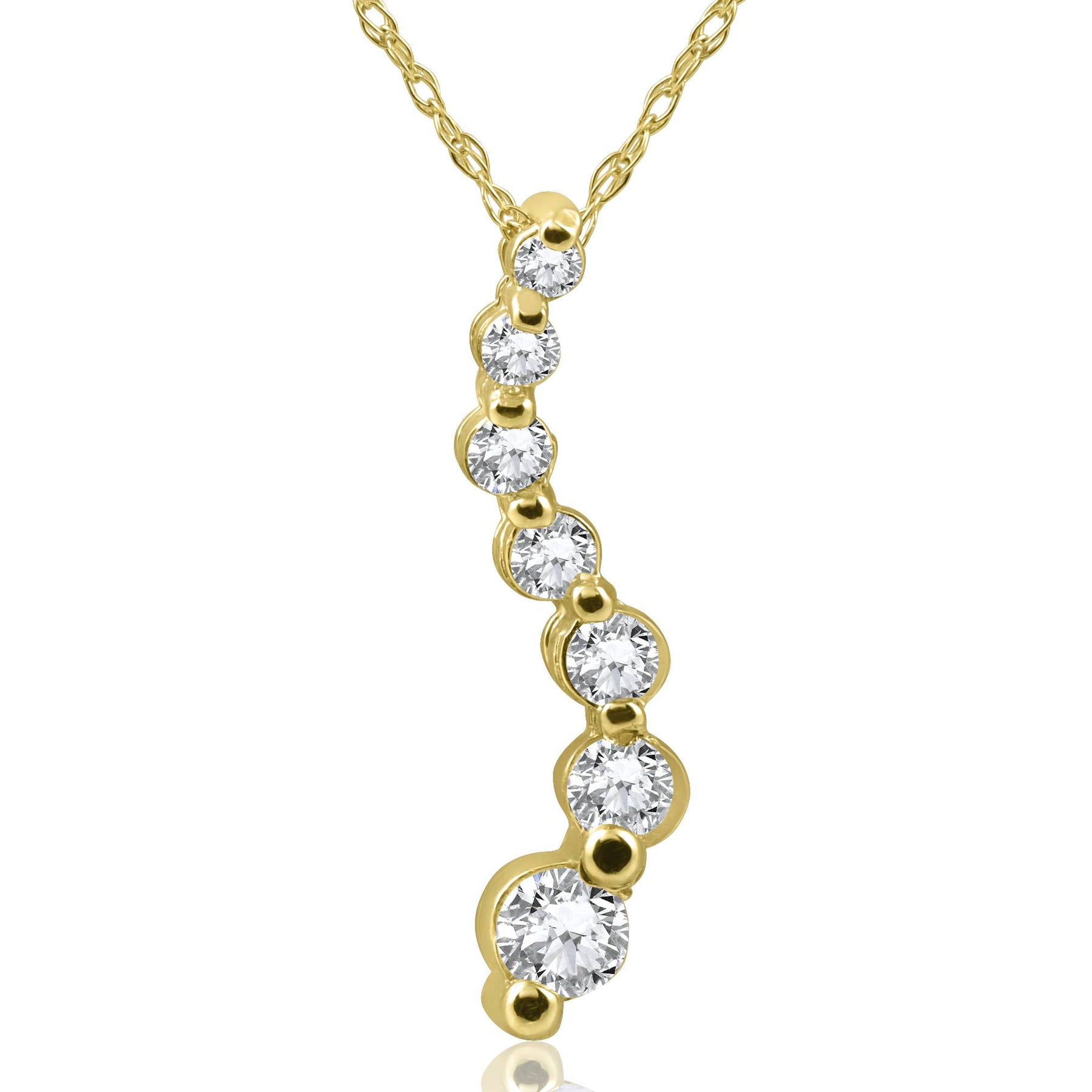 1/2ct Journey 14K Halskette mit Anhänger – Gelbgold, Diamant
