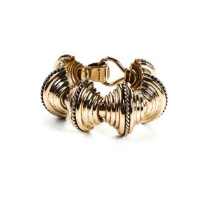 Etro Boho-Luxe Armband aus goldfarbenem Messing mit Druckverschluss