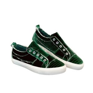 Babalu Sneaker – Damen, Samt, Grün