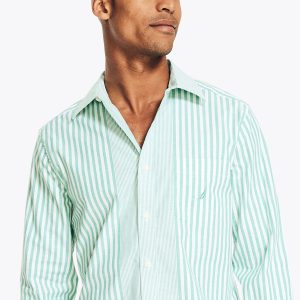 Nautica gestreiftes Herren-Oxfordhemd