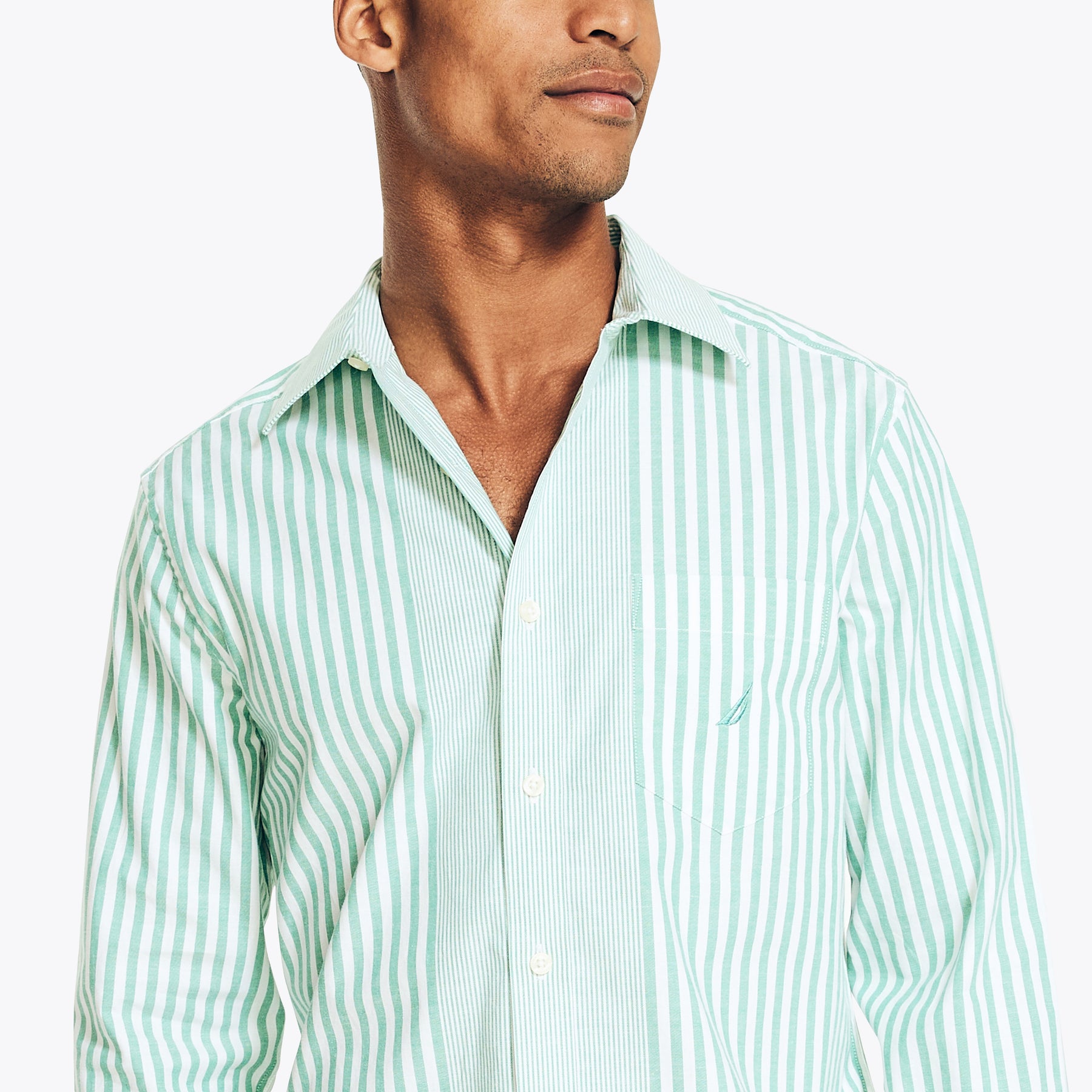 Nautica gestreiftes Herren-Oxfordhemd