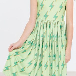 Neon Lightning Tank Kleid mit schwingendem Rock