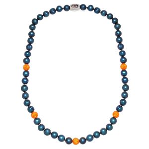 Chicago Bears Perlen- und Kristallhalskette in Blau – 7732453408828