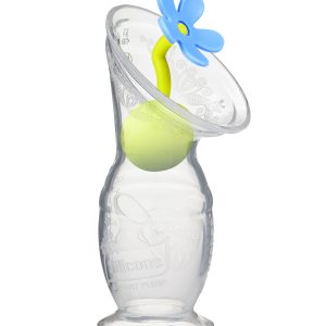 Haakaa Gen 2 Set aus Silikon-Milchpumpe mit Saugfuß, 4 oz, und Silikon-Blumenstopfen