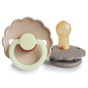 FRIGG Daisy Night Schnuller aus Naturkautschuk im 2er-Pack