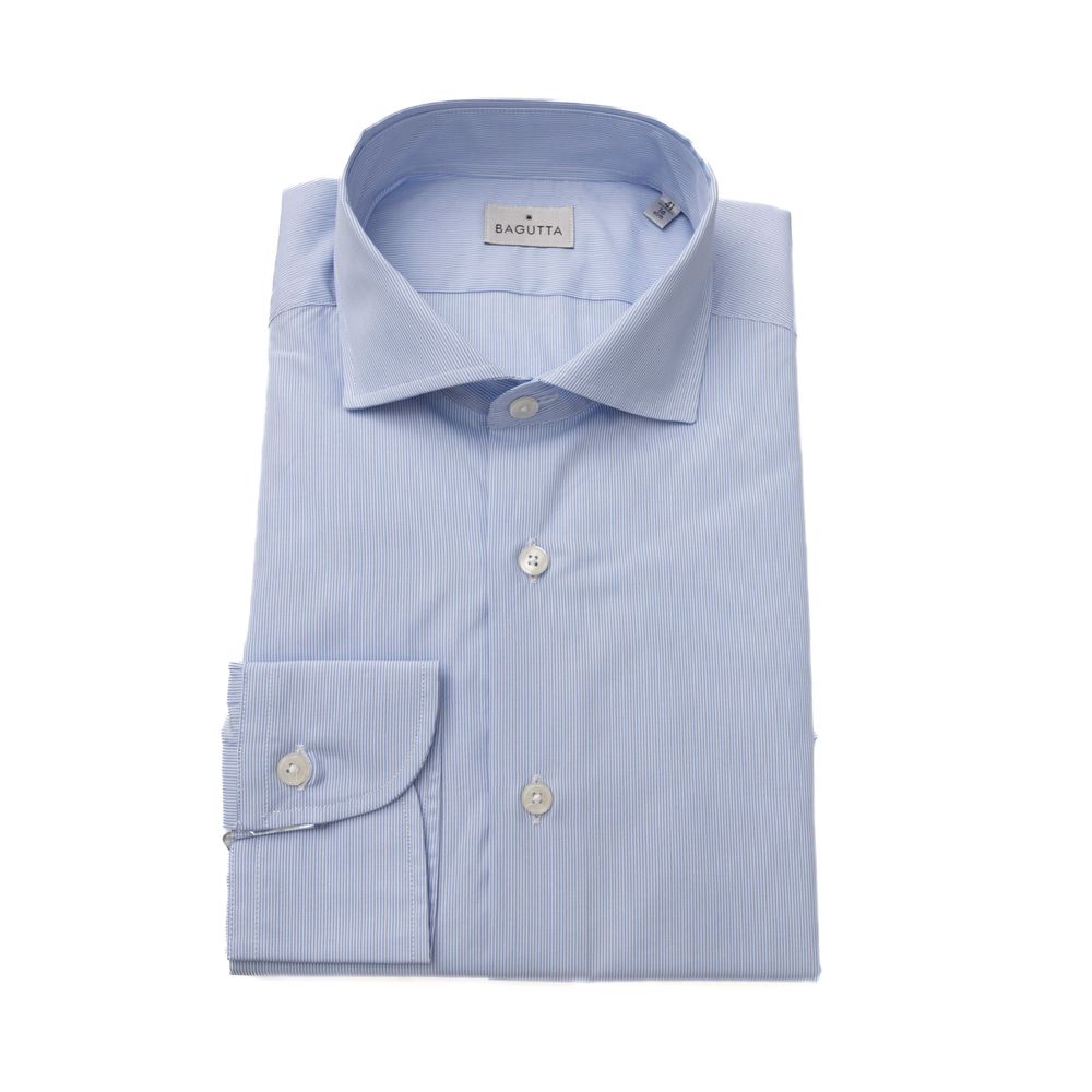Bagutta 7277103120444 Hemd – Baumwolle, Herren, Blau