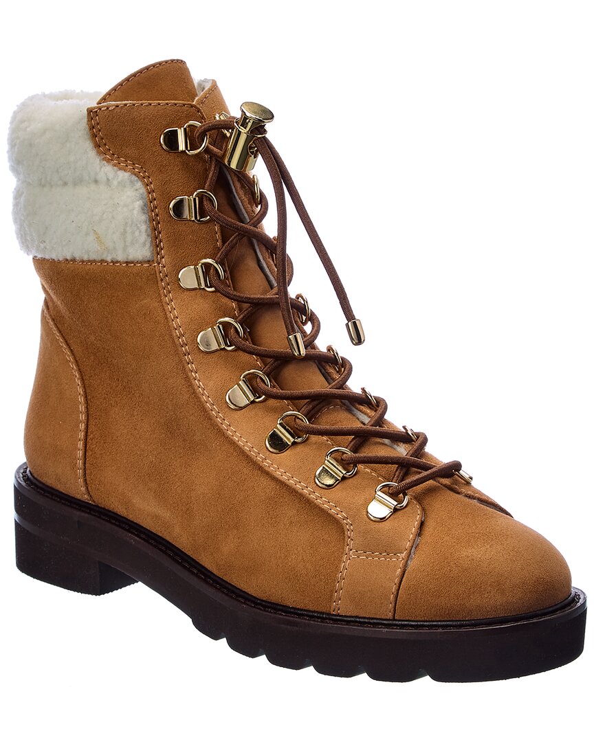 Stuart Weitzman Stiefelette – Lammfell, Veloursleder