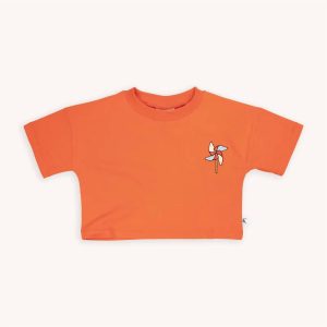 Verkürztes Hemd für Mädchen – Orange – 7733793194044