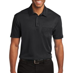 Port Authority K540P Silk Touch Performance Herren-Poloshirt mit Brusttasche