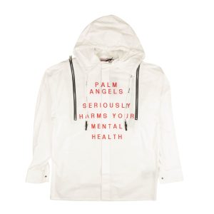 Hemd – bedruckt, Baumwolle, Kapuze, Weiß