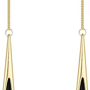 18K Tear Ohrhänger – Schwarz, Onyx, Gold