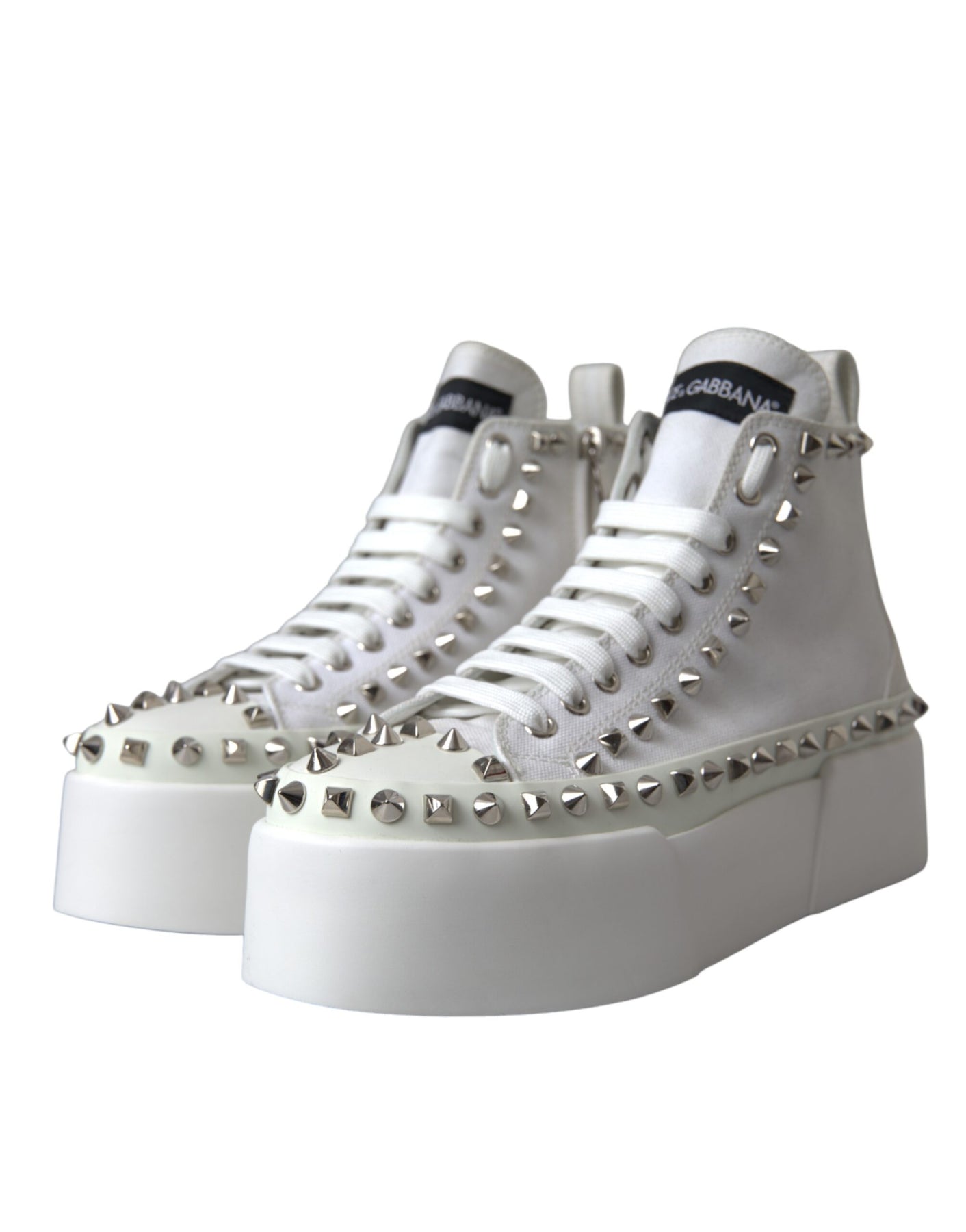Dolce & Gabbana Boots Shoes Sneaker – gebraucht, Nietenbesatz, Damen, Canvas