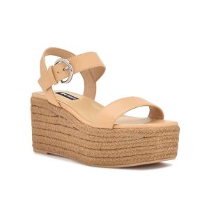 Nillo 3 Plateau-Sandalen aus Kunstleder mit Knöchelriemen