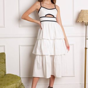 GO GETTER gewebtes Midikleid