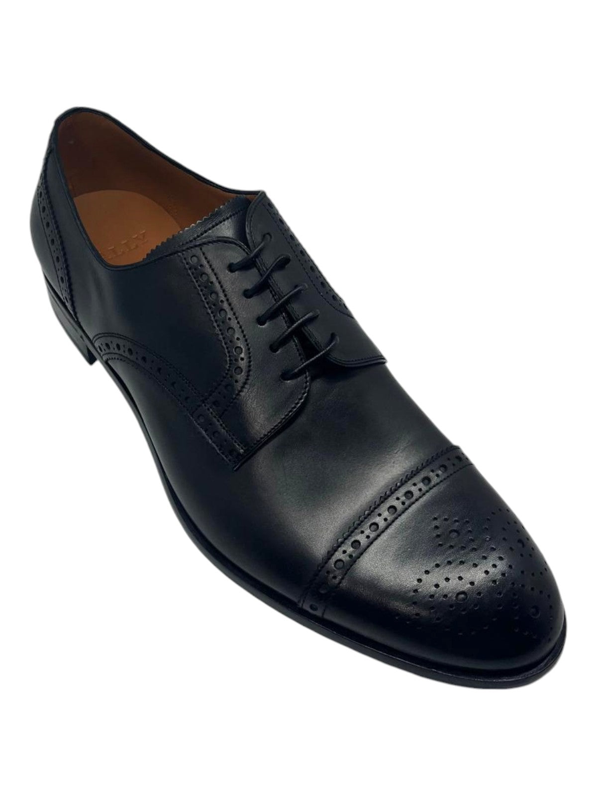 Bally Brooking 6301284 Oxford-Schuhe – glattes Kalbsleder, Herren, Schwarz