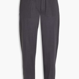 Brunello Cucinelli verkürzte Damenhose aus Wolle und Kaschmir in Grey Etere