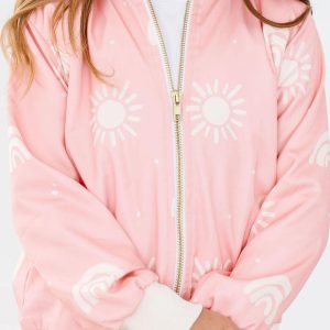 Sun Jacke – Satin, Rosa, weich