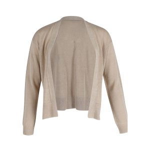 Vanessa Bruno offene Strickjacke aus beigem Leinen