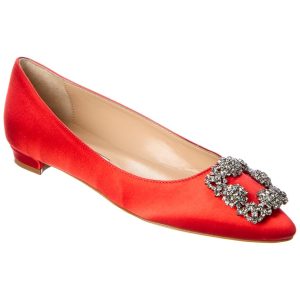 Manolo Blahnik Hangisi flache Schuhe aus Satin