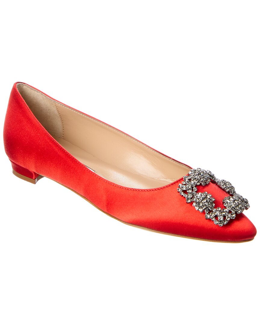 Manolo Blahnik Hangisi flache Schuhe aus Satin