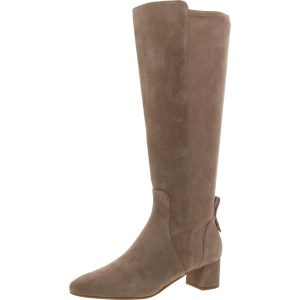 Go-To Block Boot 45 kniehohe Stiefel – Materialmix, Veloursleder
