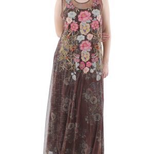 Kleid – bestickt, Abendstil, Damen, Mesh