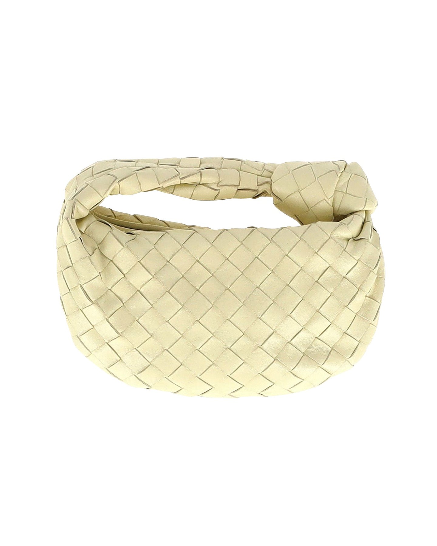 Bottega Veneta Mini Jodie Schultertasche aus Leder – Creme