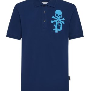 Skull & Bones Poloshirt in schmaler Passform