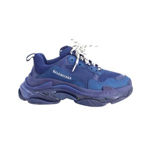 Balenciaga Triple S Sneaker aus Polyurethan – Marineblau – 7733782708284