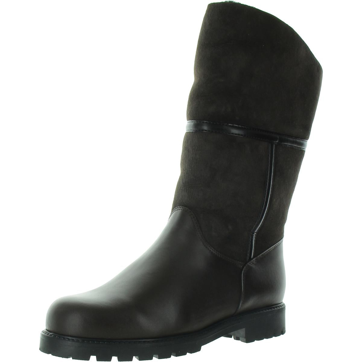 Harlan Fur halbhohe Stiefel – Kunstfellfutter