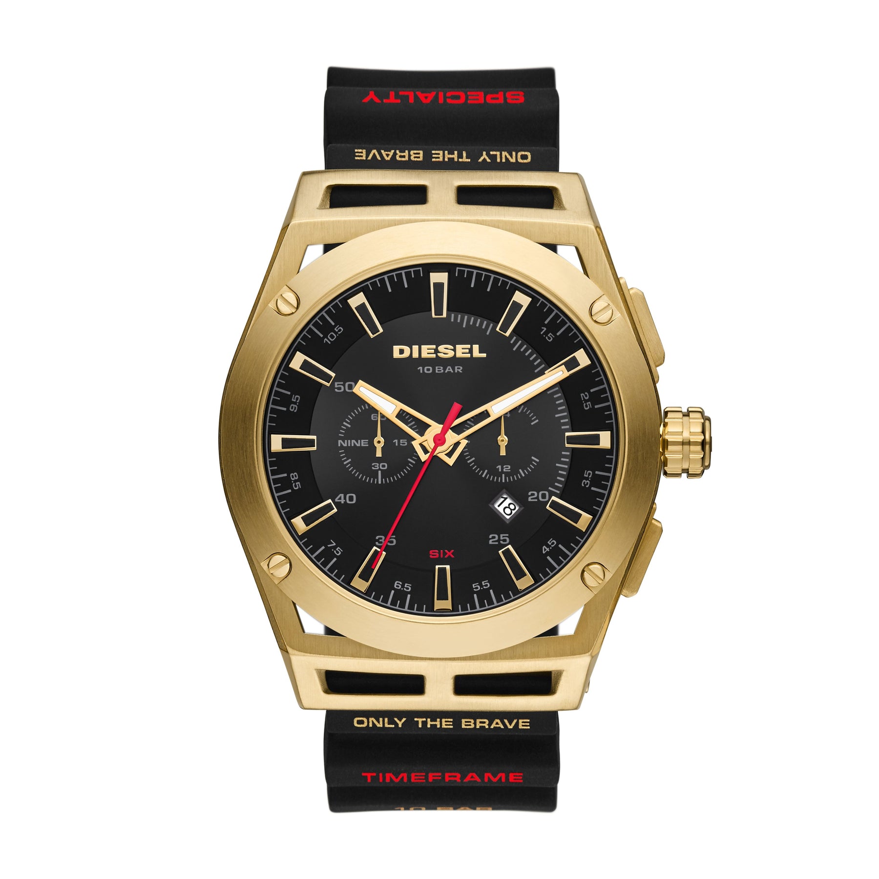 Diesel Timeframe Herren Chronograph – goldfarbener Edelstahl