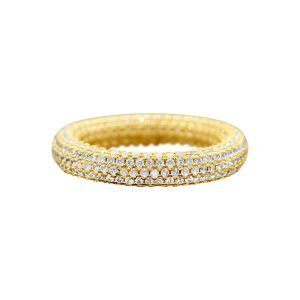 Eternity Rounded Band Ring – Kristall, Gold