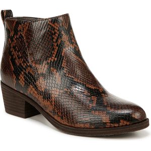 zaylee Damen Stiefeletten – runde Zehenpartie, Leder