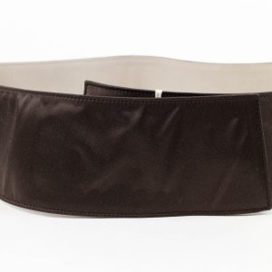 Wide Gürtel – Seidenmischung, Damen, Braun